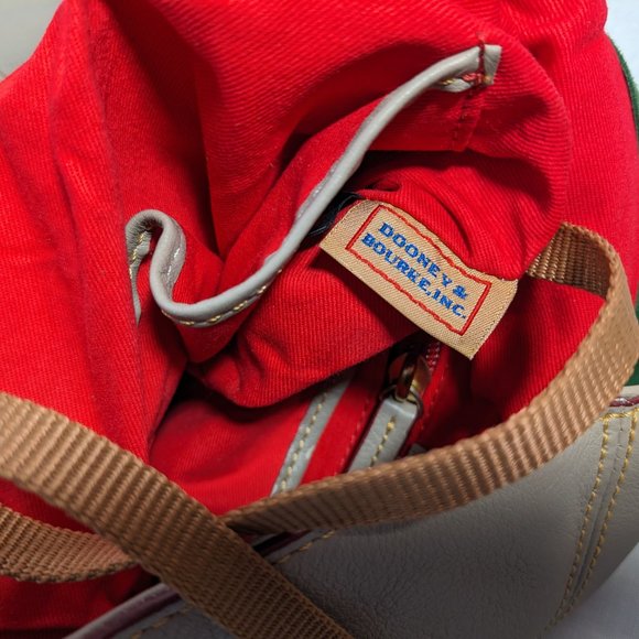 Fall Color Dooney & Bourke Florentine Med Toggle Crossbody Bag Leather  Ecru - Picture 7 of 13